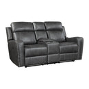  Motion Type_Power Recline -- Kellen 9515DGY-2PW Power Double Reclining Love Seat with Center Console IMAGE 2