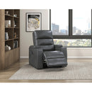  Homelegance Rose Hill 9517GY-1PWH Power Reclining Chair with Power Headrest, Heat and Massage, Receptacle, Cup-Holders with LED light, Storage Arms and Charging Ports IMAGE 14