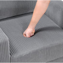  Manufacturer Color_Grey -- Crandall 9520GRY-2 Love Seat IMAGE 5
