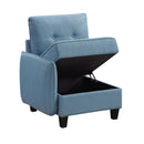  Homelegance Garren 9557BUE-2* Love Seat IMAGE 8