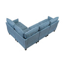  Homelegance Garren 9557BUE*4SC 4 pc Sectional with Storage IMAGE 4