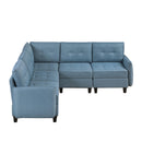  Homelegance Garren 9557BUE*5SC 5 pc Sectional with Storage IMAGE 2