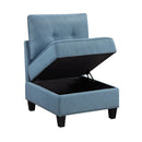  Homelegance Garren 9557BUE*5SCOT 5 pc Sectional with Storage and Ottoman IMAGE 9
