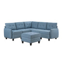 Homelegance Garren 9557BUE*6SCOT 6 pc Sectional with Storage and Ottoman IMAGE 1