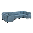  Homelegance Garren 9557BUE*7SC 7 pc Sectional with Storage IMAGE 1