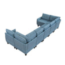  Homelegance Garren 9557BUE*7SC 7 pc Sectional with Storage IMAGE 4