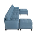  Homelegance Garren 9557BUE*7SC2OT 7 pc Sectional with Storage and Two Ottomans IMAGE 3