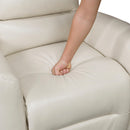 Manufacturer Color_Beige -- Homelegance Dimitri Swivel Glider Leather Look Recliner IMAGE 12