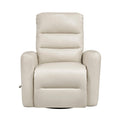  Manufacturer Color_Beige -- Homelegance Dimitri Swivel Glider Leather Look Recliner IMAGE 1
