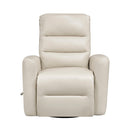  Manufacturer Color_Beige -- Homelegance Dimitri Swivel Glider Leather Look Recliner IMAGE 1