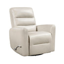  Manufacturer Color_Beige -- Homelegance Dimitri Swivel Glider Leather Look Recliner IMAGE 2
