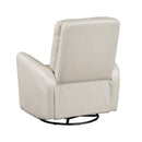  Manufacturer Color_Beige -- Homelegance Dimitri Swivel Glider Leather Look Recliner IMAGE 4