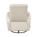  Manufacturer Color_Beige -- Homelegance Dimitri Swivel Glider Leather Look Recliner IMAGE 5
