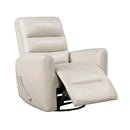  Manufacturer Color_Beige -- Homelegance Dimitri Swivel Glider Leather Look Recliner IMAGE 6
