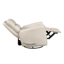  Manufacturer Color_Beige -- Homelegance Dimitri Swivel Glider Leather Look Recliner IMAGE 9