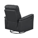  Manufacturer Color_Black -- 9620BLK-1 Swivel Glider Reclining Chair IMAGE 4