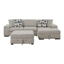  Manufacturer Color_Taupe -- Raife 9624TP*32LRC 3 pc Sectional with Right Chaise and Ottoman IMAGE 2