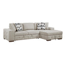  Manufacturer Color_Taupe -- Raife 9624TP*32LRC 3 pc Sectional with Right Chaise and Ottoman IMAGE 3