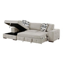  Manufacturer Color_Taupe -- Raife 9624TP*3LC2R 3 pc Sectional with Left Chaise and Ottoman IMAGE 10