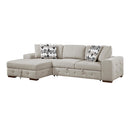  Manufacturer Color_Taupe -- Raife 9624TP*3LC2R 3 pc Sectional with Left Chaise and Ottoman IMAGE 3