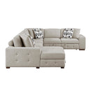  Manufacturer Color_Taupe -- Raife 9624TP*5LC2R 5 pc Sectional with Left Chaise and Storage Ottoman IMAGE 5