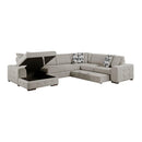  Manufacturer Color_Taupe -- Raife 9624TP*5LC2R 5 pc Sectional with Left Chaise and Storage Ottoman IMAGE 7