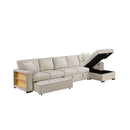  Homelegance Pompano 9630BE*32LRC Sectional with Right Chaise, Pull-out Bed, Hidden Storages and Shelves, Charging Ports IMAGE 4
