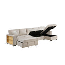  Homelegance Pompano 9630BE*32LRC Sectional with Right Chaise, Pull-out Bed, Hidden Storages and Shelves, Charging Ports IMAGE 5