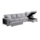  Homelegance Pompano 9630GY*32LRC Sectional with Right Chaise, Pull-out Bed, Hidden Storages and Shelves, Charging Ports IMAGE 4