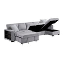  Homelegance Pompano 9630GY*32LRC Sectional with Right Chaise, Pull-out Bed, Hidden Storages and Shelves, Charging Ports IMAGE 5