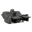  Manufacturer Color_Dark Grey -- Oberon 9634DGY-2 Double Reclining Love Seat with Center Console IMAGE 4