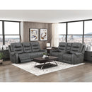  Manufacturer Color_Dark Grey -- Oberon 9634DGY-2 Double Reclining Love Seat with Center Console IMAGE 8