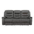  Manufacturer Color_Dark Grey -- Oberon 9634DGY-3 Double Reclining Sofa IMAGE 1