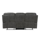  Manufacturer Color_Dark Grey -- Oberon 9634DGY-3 Double Reclining Sofa IMAGE 3