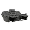  Manufacturer Color_Dark Grey -- Oberon 9634DGY-3 Double Reclining Sofa IMAGE 4