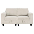  Manufacturer Color_Beige -- Homelegance Walterboro Stationary Fabric Loveseat IMAGE 1
