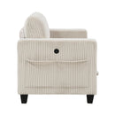  Manufacturer Color_Beige -- Homelegance Walterboro Stationary Fabric Loveseat IMAGE 3