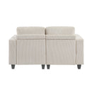  Manufacturer Color_Beige -- Homelegance Walterboro Stationary Fabric Loveseat IMAGE 4
