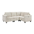  Manufacturer Color_Beige -- Homelegance Walterboro Fabric 4 pc Sectional IMAGE 1