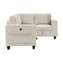  Manufacturer Color_Beige -- Homelegance Walterboro Fabric 4 pc Sectional IMAGE 3