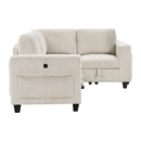  Manufacturer Color_Beige -- Homelegance Walterboro Fabric 5 pc Sectional IMAGE 2