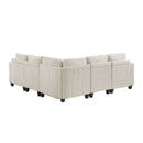  Manufacturer Color_Beige -- Homelegance Walterboro Fabric 5 pc Sectional IMAGE 3