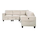  Manufacturer Color_Beige -- Homelegance Walterboro Fabric 6 pc Sectional IMAGE 3