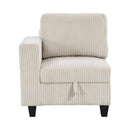  Manufacturer Color_Beige -- Homelegance Walterboro Fabric 6 pc Sectional IMAGE 4