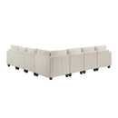  Manufacturer Color_Beige -- Homelegance Walterboro Fabric 7 pc Sectional IMAGE 3