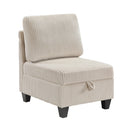  Manufacturer Color_Beige -- Homelegance Walterboro Fabric 7 pc Sectional IMAGE 8