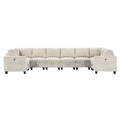  Manufacturer Color_Beige -- Homelegance Walterboro Fabric 8 pc Sectional IMAGE 1