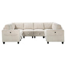  Manufacturer Color_Beige -- Homelegance Walterboro Fabric 8 pc Sectional IMAGE 2