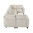  Manufacturer Color_Beige -- Homelegance Walterboro Fabric 8 pc Sectional IMAGE 3