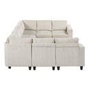  Manufacturer Color_Beige -- Homelegance Walterboro Fabric 8 pc Sectional IMAGE 4
